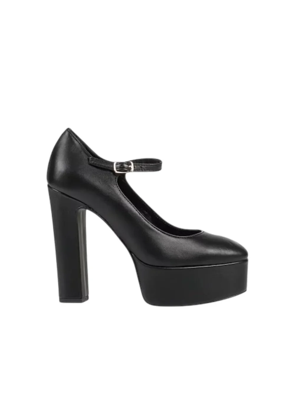 ISLO Isabella Lorusso Mary Jane Platform Pumps Black Leather Women's US 9 39 NIB